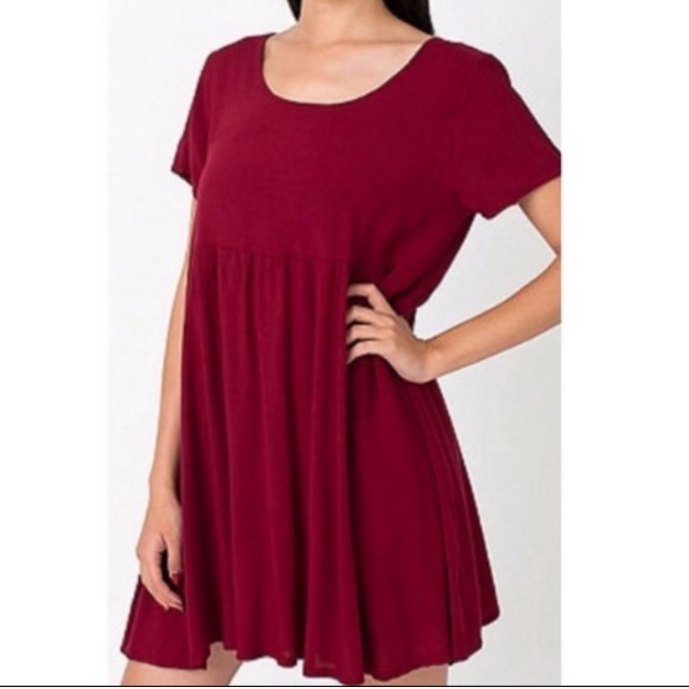 American Apparel red mini baby doll dress